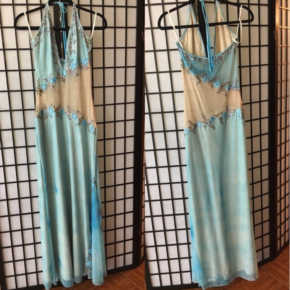 Couture Hand Painted Evening Gown - Picture 8 of 8